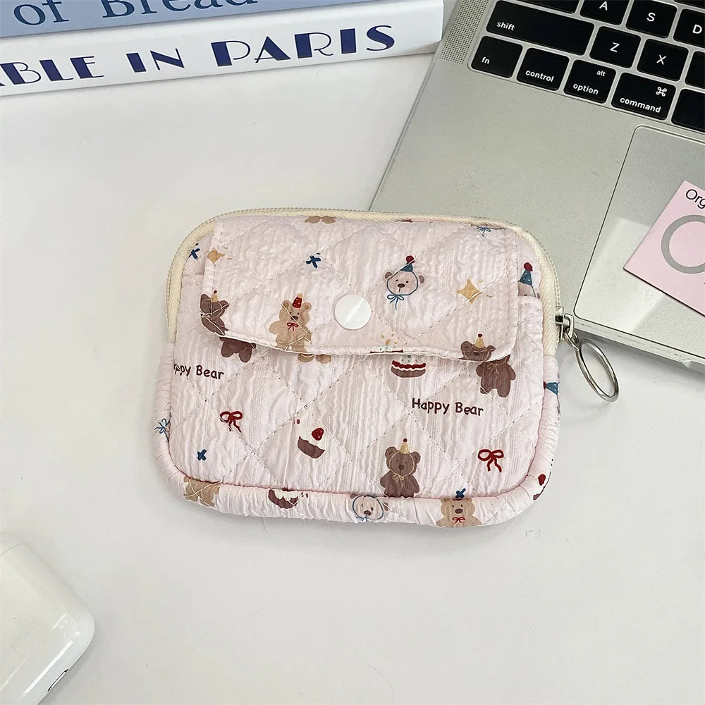 Cute Cartoon Multifunctional Coin Purse Kawaii Wallet Portable Coin Bag Key Earphone Coin Organizer Pouch Zipper Bag Kids Gift