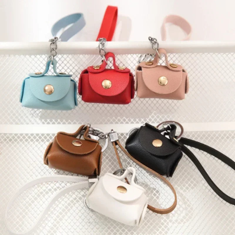 Cute Mini Coin Purses Girls Small Earphone Box Soft Leather Housekeeper Keychain Wallet Pouch Women's Bags Portable Storage Bag