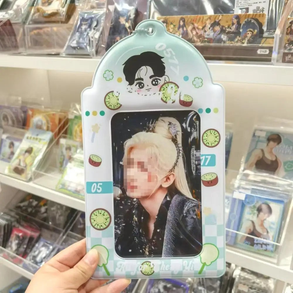 A5 Postcard Card Holder Giant PVC Kpop Idol Photo Protection Cover High Appearance Level with Ribbon Ideal Gift for Fangirls