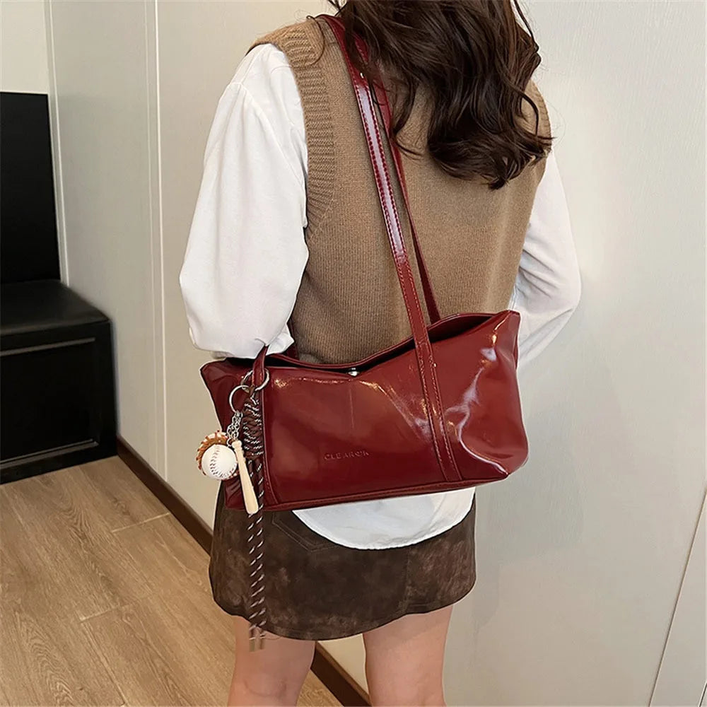 Women's Large Capacity Designer Leather Shoulder Bag