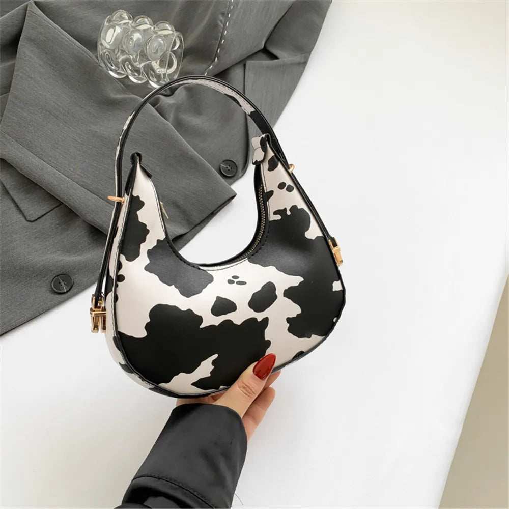 Leopard Print Women's Shoulder Bag - Versatile Hobo Handbag