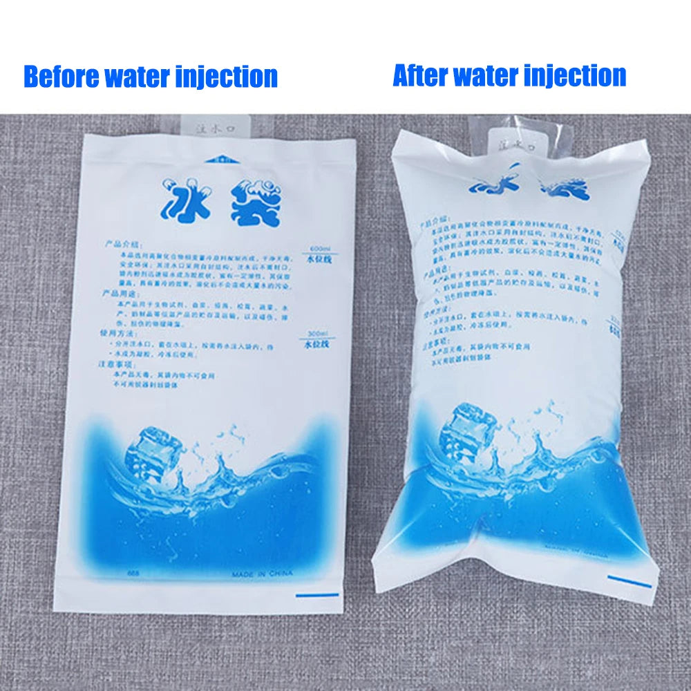 Thicken Reusable Ice Bag Water Injection Icing Cooler Bag Pain Cold Compress Drinks Refrigerate Food Keep Fresh Gel Dry Ice Pack