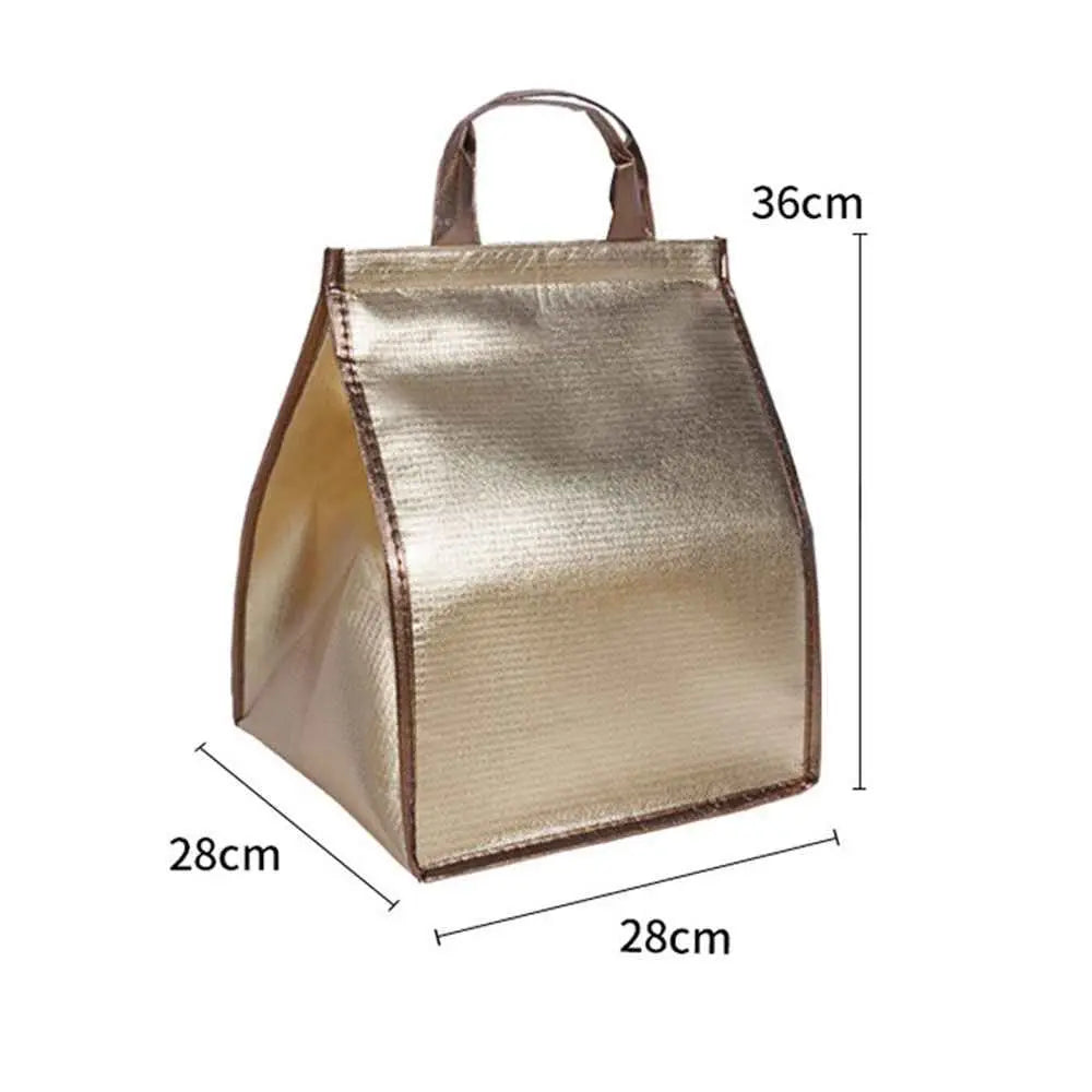 Home kitchen Foldable Aluminum Foil Delivery Bag Thermal Box Cake insulation bag Cooler Bag