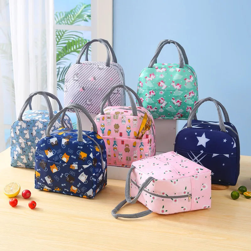 Insulated Lunch Bag Portable Thermal Bento Pouch