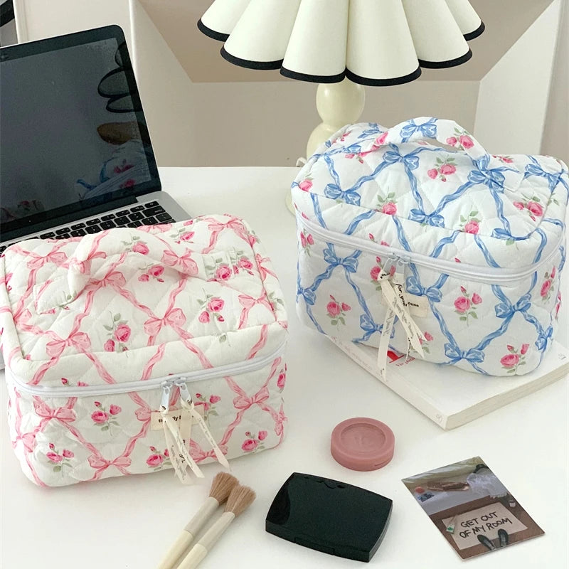 Large Capacity Makeup Bag Multifunction Wash Pouch Portable Toiletry Bag Cosmetic Zipper Pouch Handbag 파우치