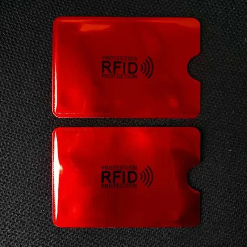 1PC Anti-Scan Card Sleeve Credit NFC RFID Card Protector Anti-magnetic Aluminum Foil Portable Bank Cards Holder Card Case Purse