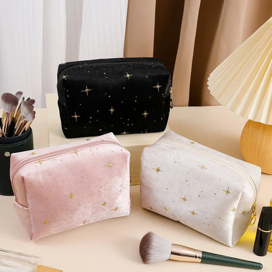 1pcs Velvet Makeup Bag Women Cosmetic Bag Travel Cosmetic Organizer Zipper Coin Purse Mini Cute Purse Key Lipstick Storage Bag