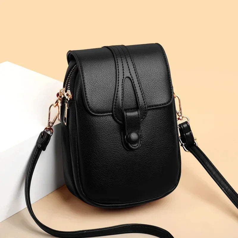 Vintage Fashion Small Shoulder Bags for Women Retro PU Leather Crossbody Phone Messenger Bag Handbag Pouch Purses and Handbags