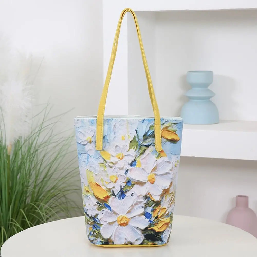 Large Floral Canvas Tote Bag Women's Handbag