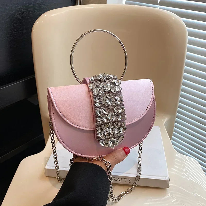 Luxury Rhinestone Clutch Evening Bag Handbag for Women