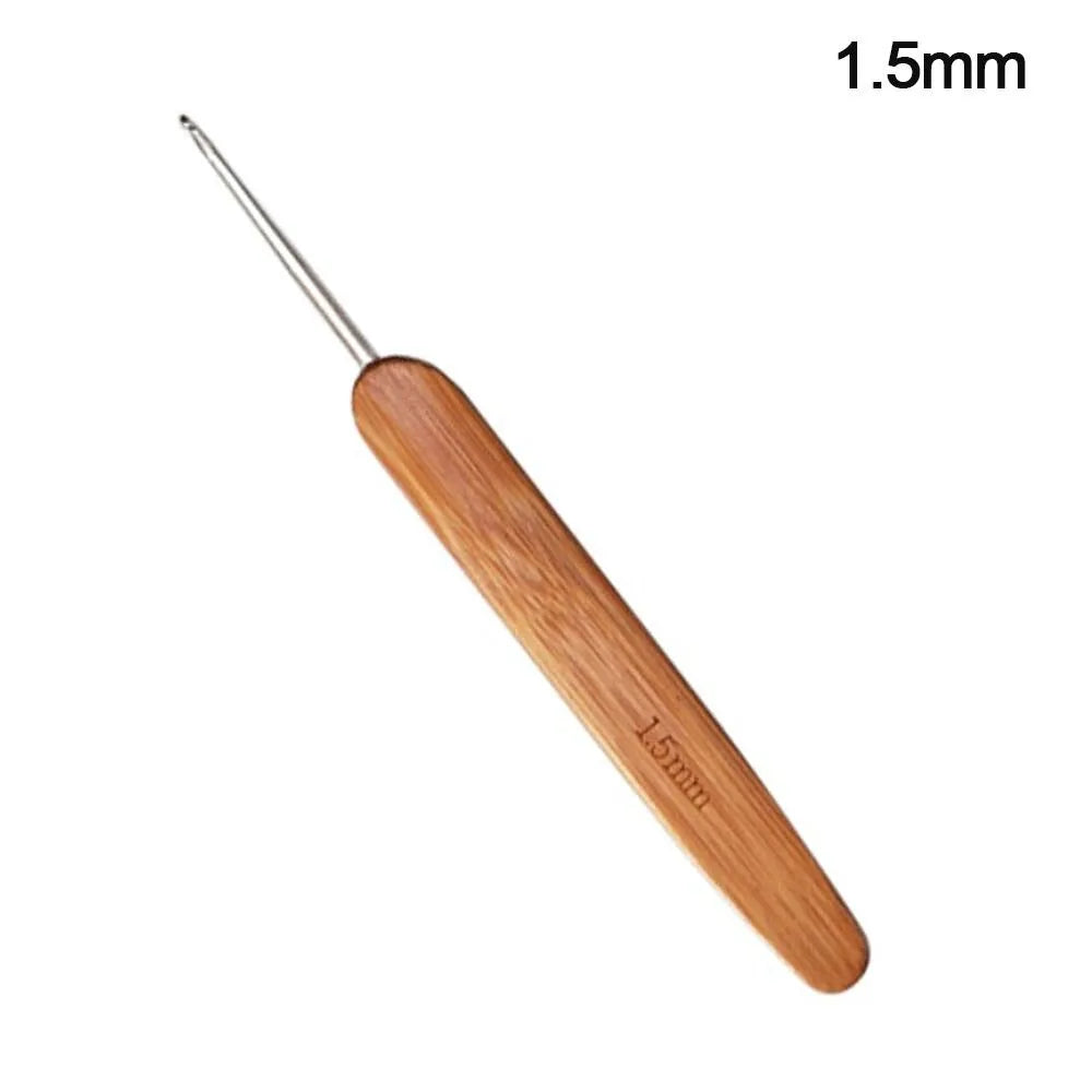 Bamboo Wooden Crochet Hooks Long Knitting Crochet Bamboo Handle Crochet Blanket Shawl Crocheting Hooks Yarn Weave Tools