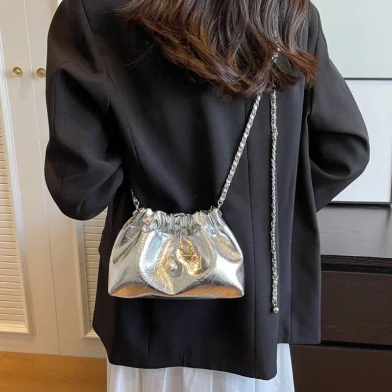 Y2K Women's Fashion Chain Bucket Shoulder Bag