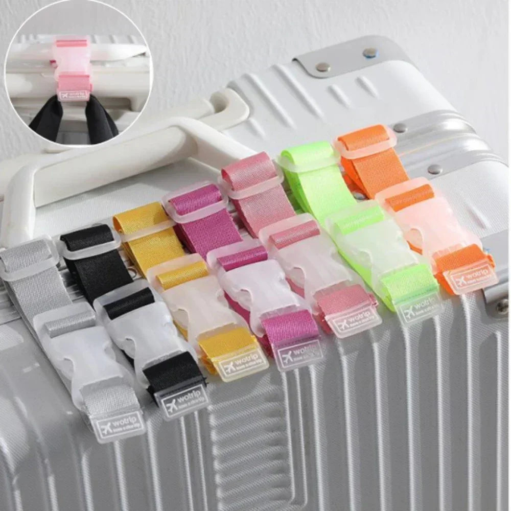 2/1 Pcs Adjustable Luggage Straps Nylon trolley Luggage Accessories Hanging Buckle Straps Suitcase Bag Straps Belt Lock Hooks