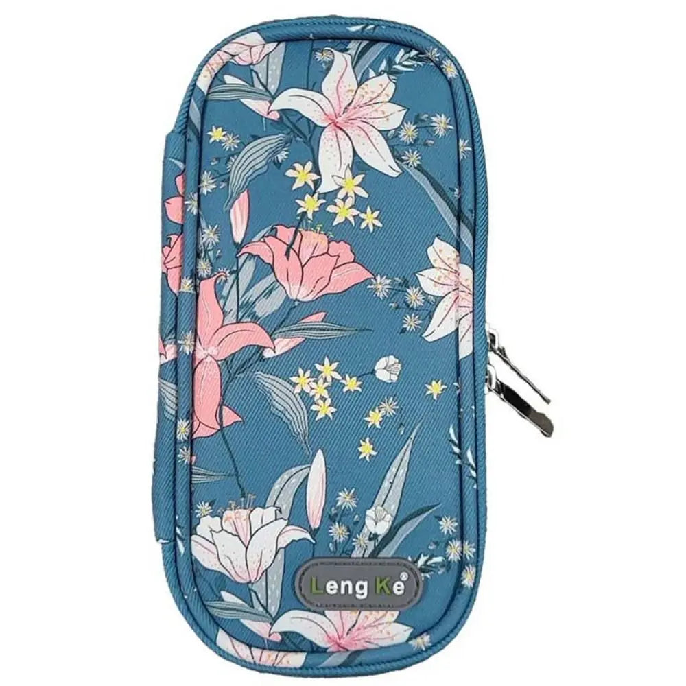 Portable Oxford Cloth Insulin Cooling Bag Floral Pattern Waterproof Insulin Cooler Pen Bag Glaciated Cold Storage Bag