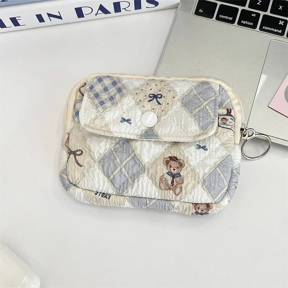 Cute Cartoon Multifunctional Coin Purse Kawaii Wallet Portable Coin Bag Key Earphone Coin Organizer Pouch Zipper Bag Kids Gift