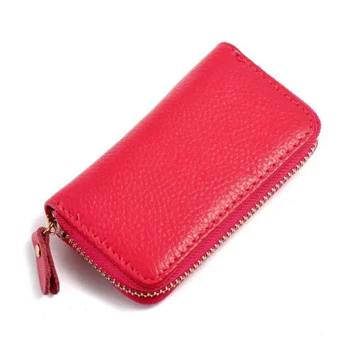 Fashion Vintage Genuine Leather Wallet Men Women Multifunction Zipper Key Case Bag Key Holder Housekeeper Keys Organizer