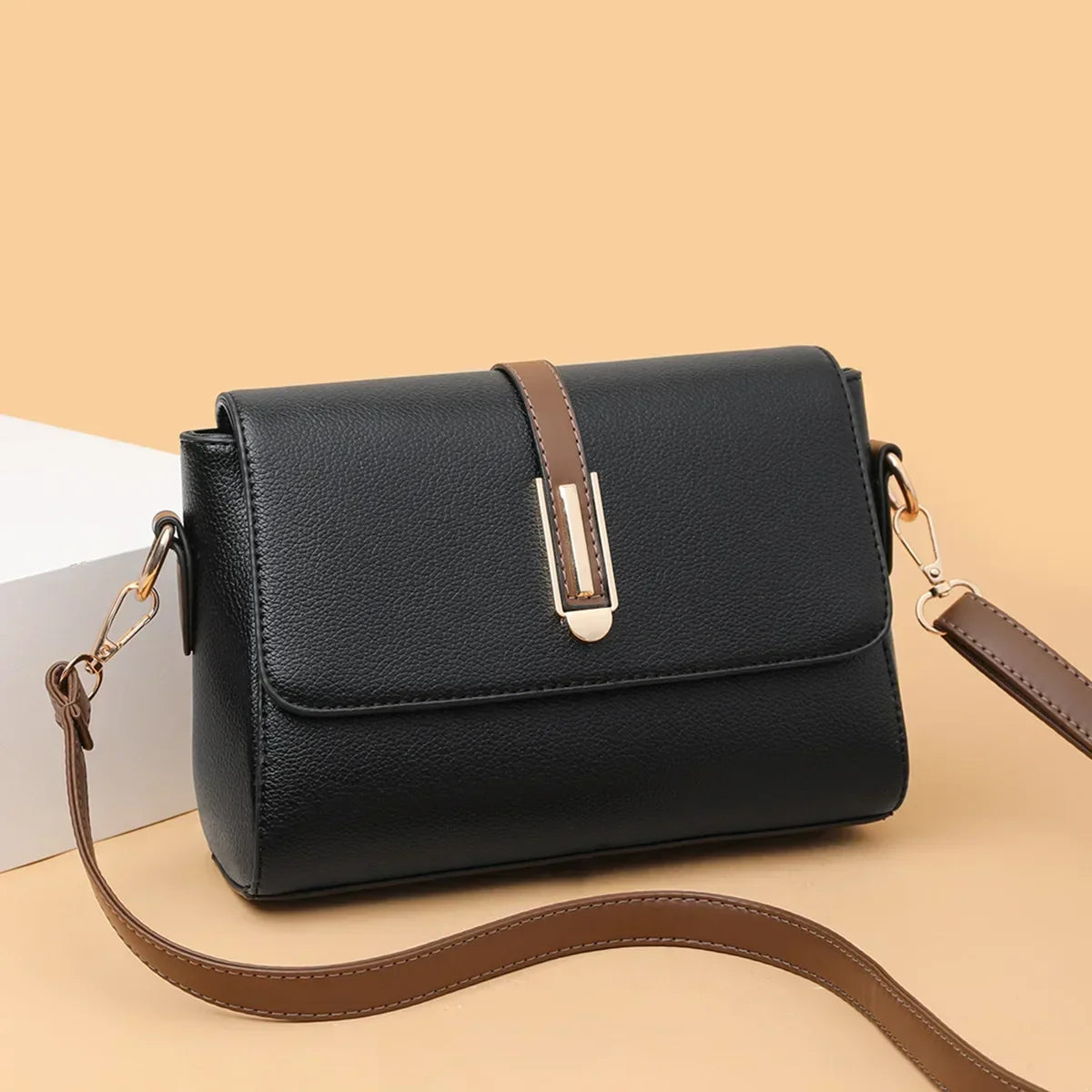 Women's PU Leather Crossbody Bag - Versatile Sling Shoulder Handbag