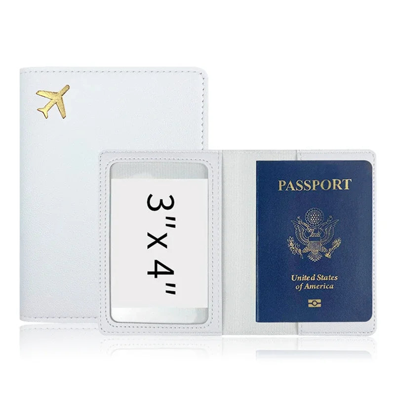 Fashion Travel Passport Cover Women Men Passport Credit Card Holder Case PU Leather Business Card Passport Wallet Travel Purse