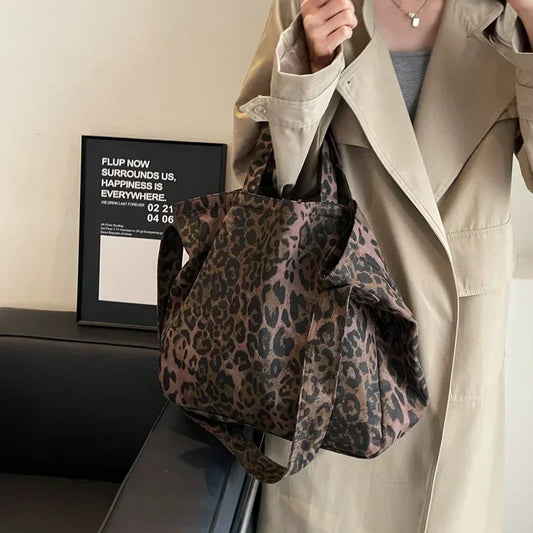 Leopard Design Women's Crossbody Travel Handbag Shopper Shoulder Bag