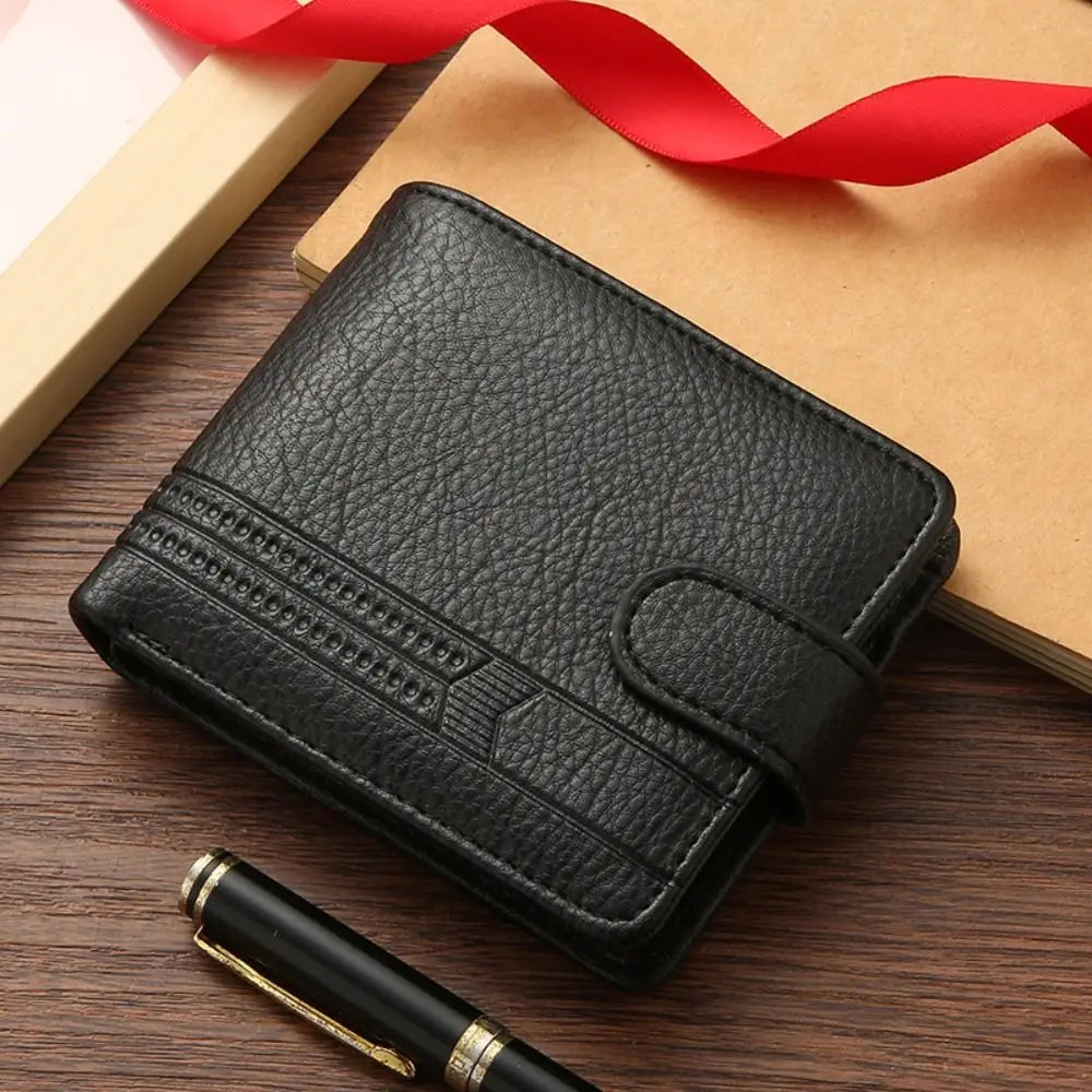 Durable Men Leather Zipper Purse Slim Card Holder Wallets High Quality Male Short Multi-card Wallet Coin Pocket Purse