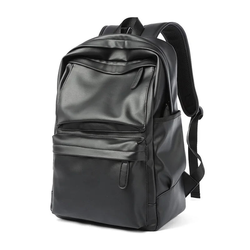 Men's Waterproof PU Leather 14" Laptop Backpack