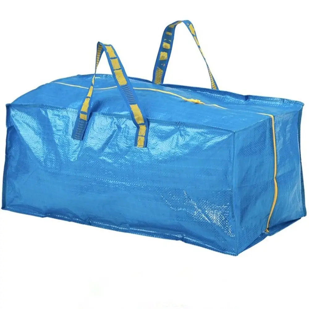 Durable PP Shopping Bag Handheld Boat-shaped Luggage Bag Waterproof Blue Woven Bag