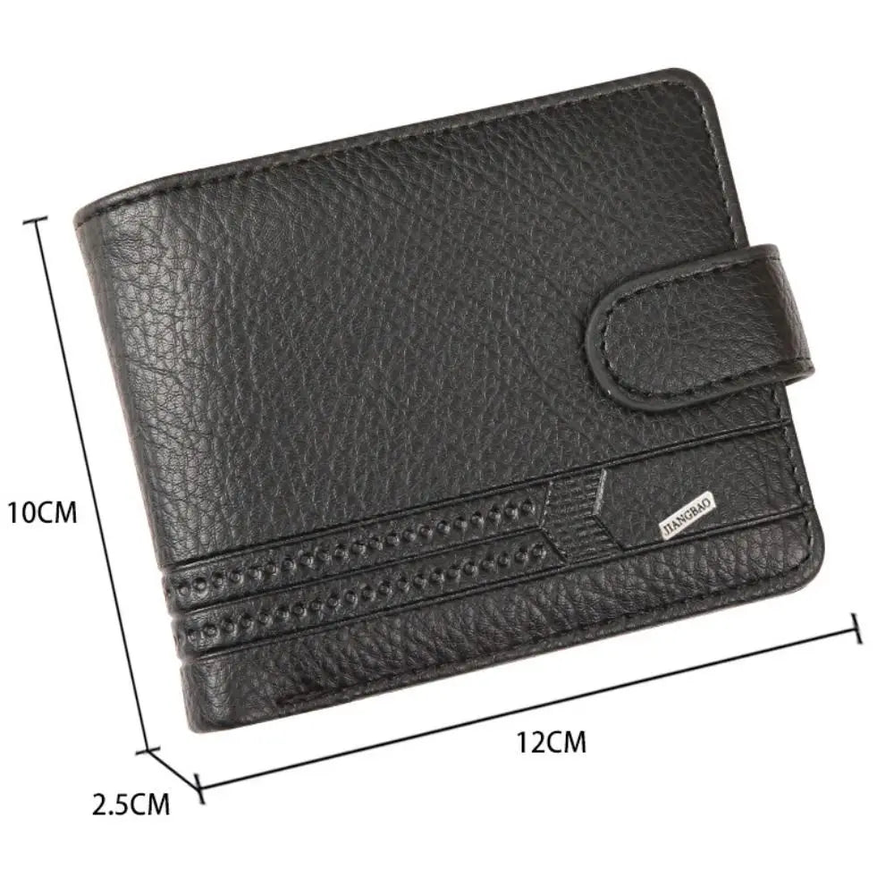 Durable Men Leather Zipper Purse Slim Card Holder Wallets High Quality Male Short Multi-card Wallet Coin Pocket Purse