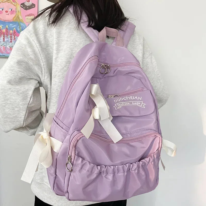 Fashion Canvas Anti-theft Backpack for Teen Girls