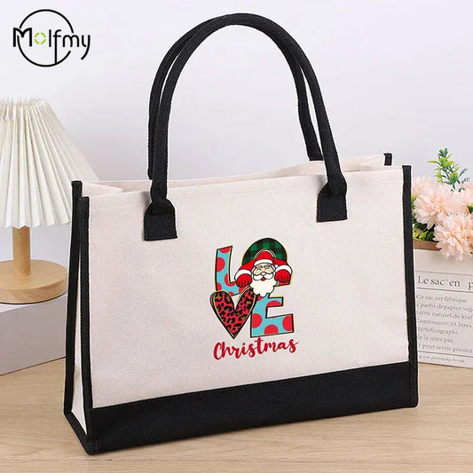 Canvas Large Capacity Tote Bag - Fashionable DIY Handbag for Travel, Beach, Picnic, Shopping