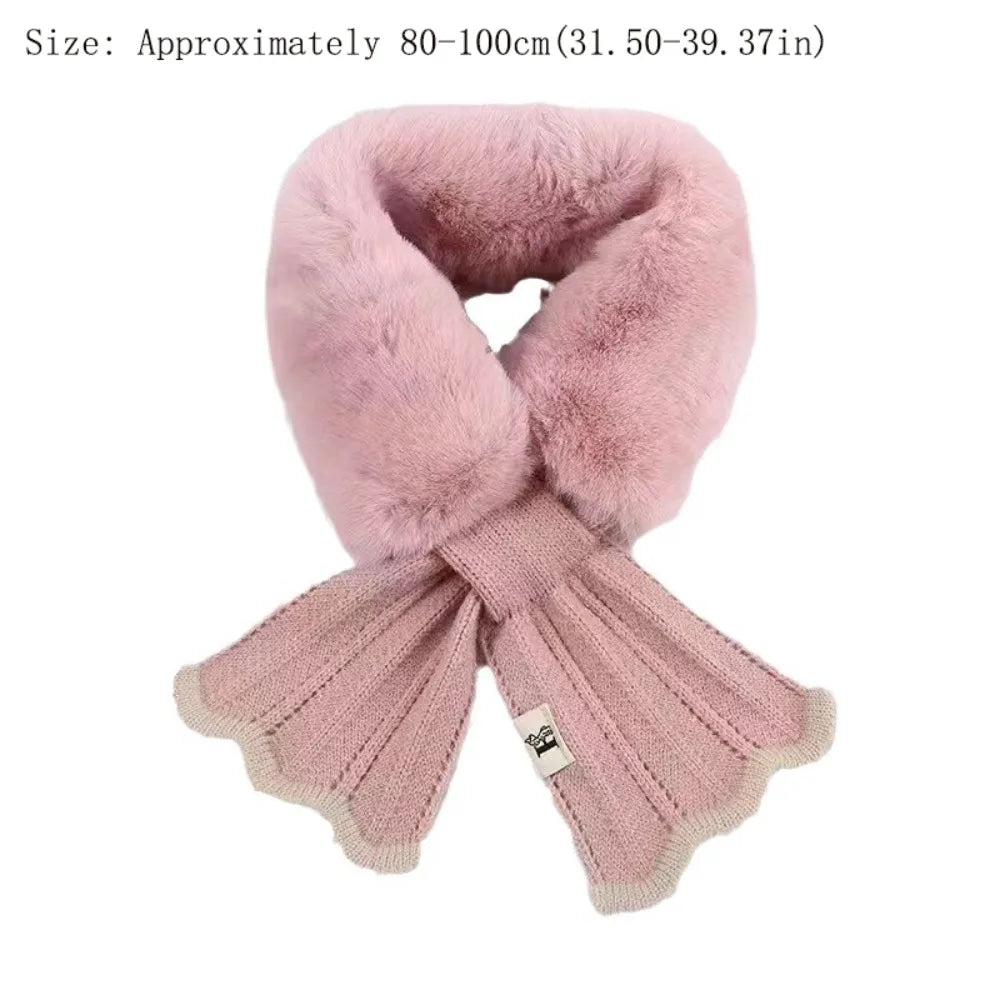 Fashion Cross Knitted Scarf Windproof Thicken Wool Collar Shawl Outdoor Cycling Cervical Spine Warm Scarve Women Accessories