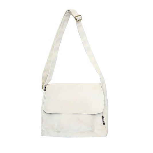 Canvas Women’s Messenger Bag - Minimalist Crossbody Shoulder Bag