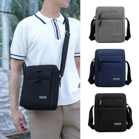 Men's Large Capacity Oxford Crossbody Bag - Casual Messenger & Travel Handbag