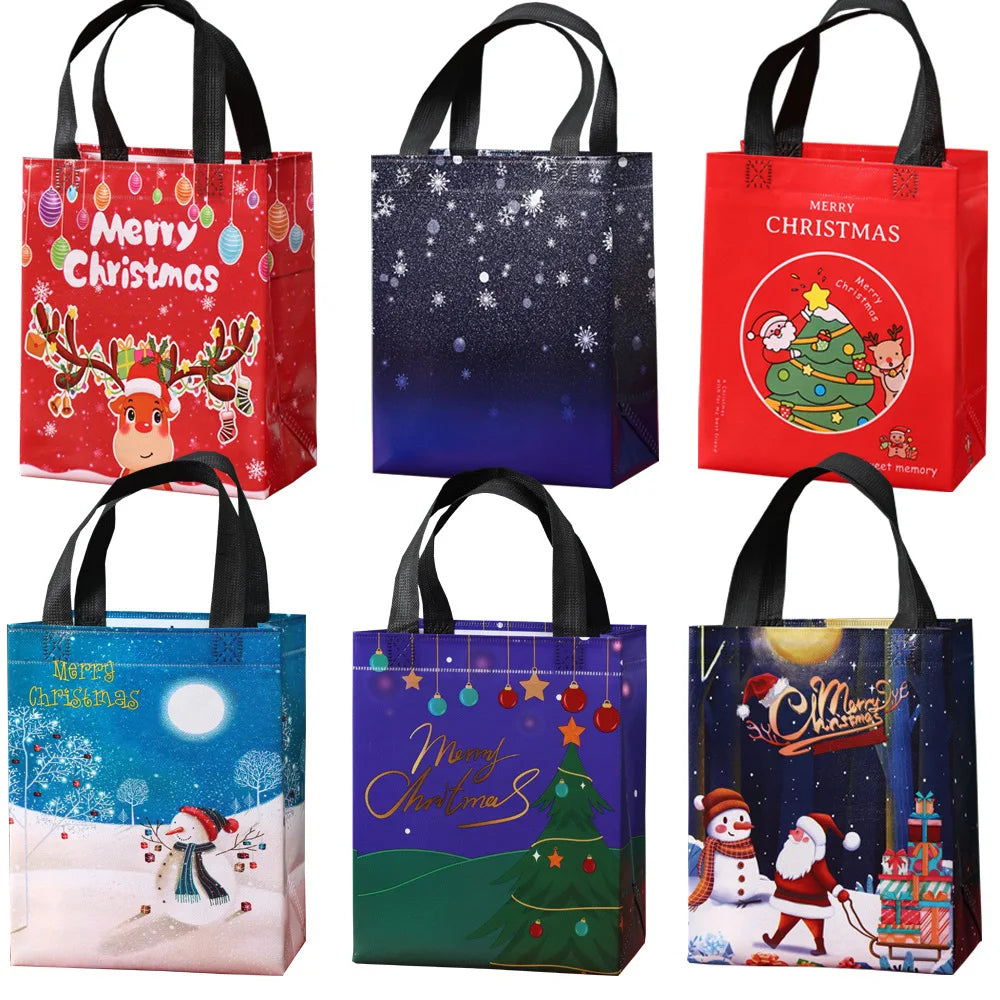 Christmas Non-woven Fabric Gift Bags Waterproof Eco-friendly Tote Handbags Party Supplies