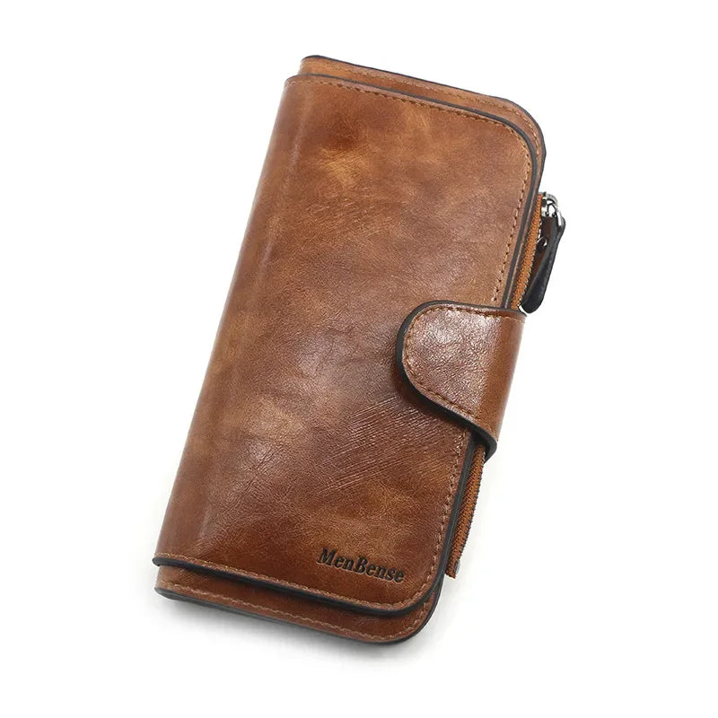 Women's Wallet Made of Leather Wallets Three Fold VINTAGE Womens Purses Mobile Phone Purse Female Coin Purse Carteira Feminina