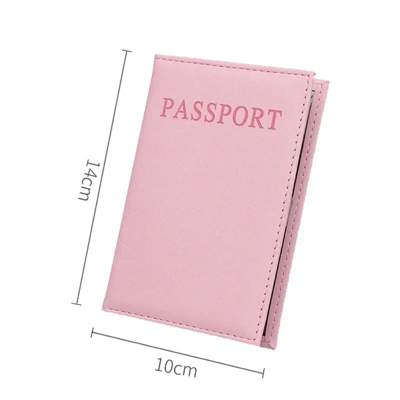 1PC Fashion New PU Women Passport Holder Couple Models Girls Travel Passport Cover Unisex Card Case Man Card Holder Wallet