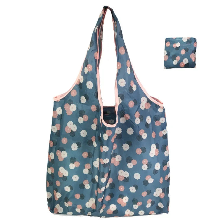 Eco-Friendly Foldable Shopping Tote Bag Large-Capacity Travel Grocery