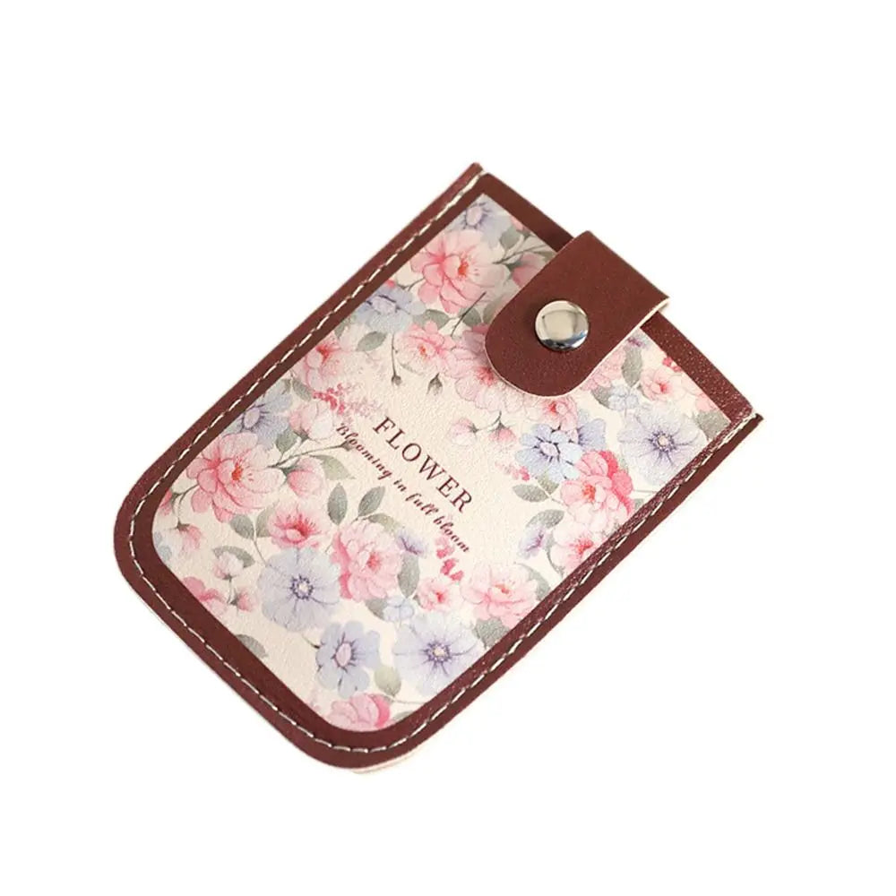 Creative 5 Card Pockets PU Leather Mini Wallets RFID Blocking ID Card Holder Laminated Concealed Pull-out Business Card Case