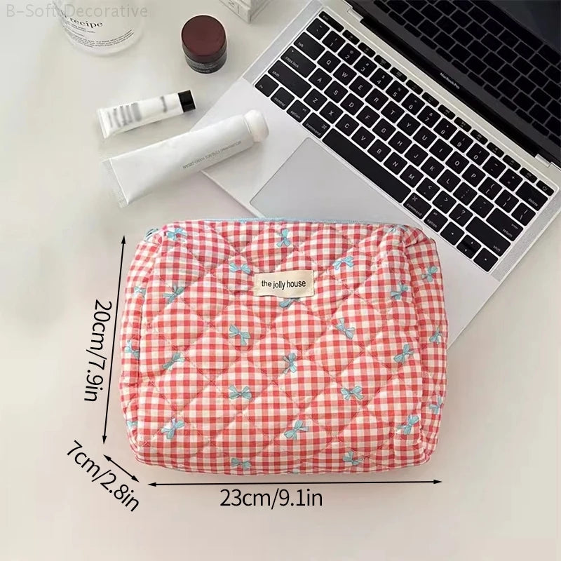 Portable Cosmetic Storage Bag Large Capacity Cosmetic Pouch Women Travel Makeup Case Female Zipper Organizer Handbag Pouch 파우치