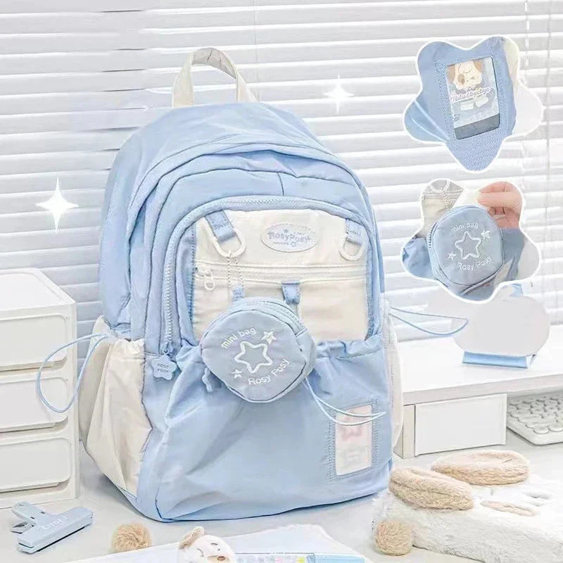 Cute Girl's Large Capacity Drawstring Backpack - Lightweight Fashion School Bag