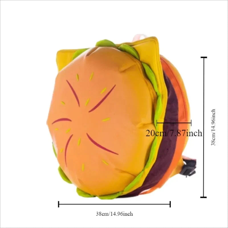 Stylish Cheeseburger Laptop Backpack Unisex Travel Tote