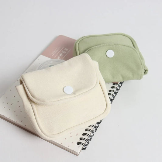 Mini Coin Purse Cotton Headphone Bag Lightweight Makeup Cash Wallet