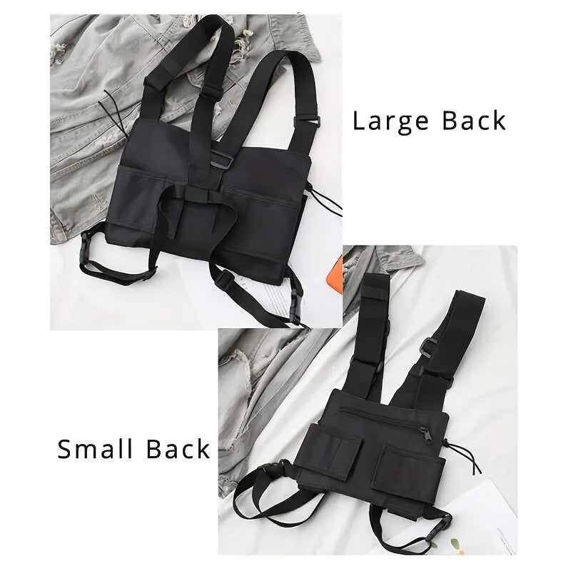 Waist Pack Nylon Adjustable Vest Hip Hop Streetwear Functional Tactical Harness Chest Rig Kanye West Chest Bag