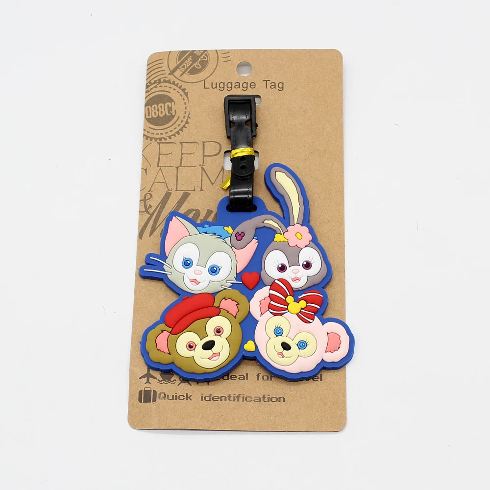 Disney Bear Duffy Luggage Tag Travel Accessories Cartoon StellaLou Cute LinaBell Baggage Label Suitcase ID Address Card Holder