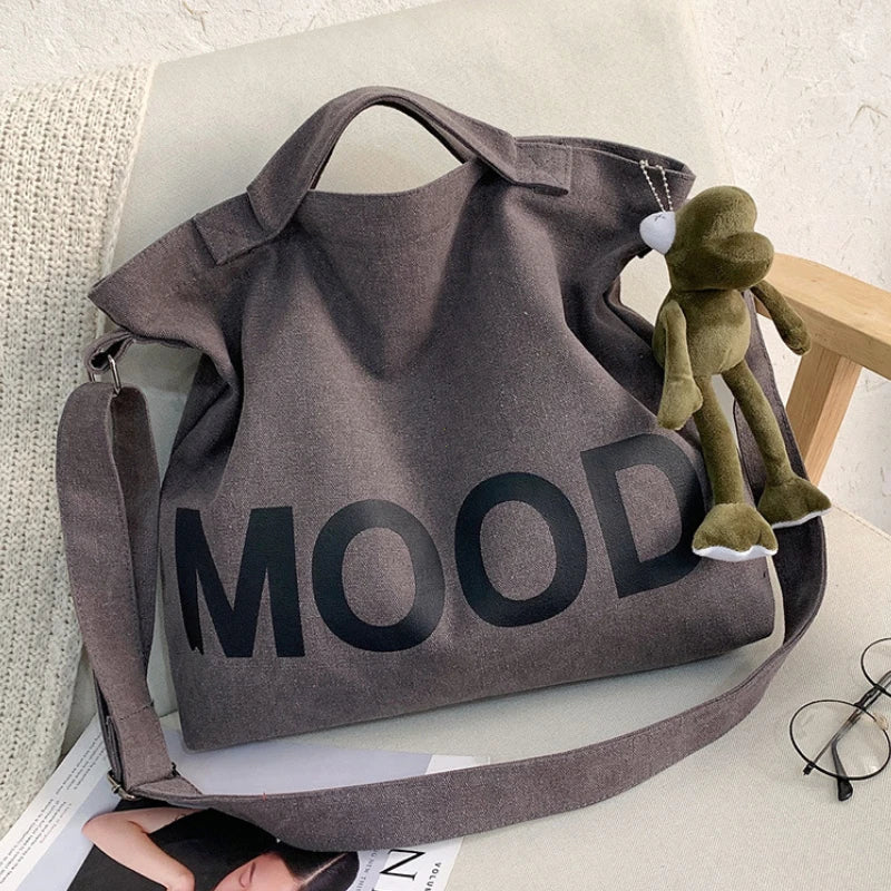 Top Canvas Bag Youth Men Shoulder Bags Large Capacity Hand Bags Letter Printed Crossbody Bag for Women Students School Bags