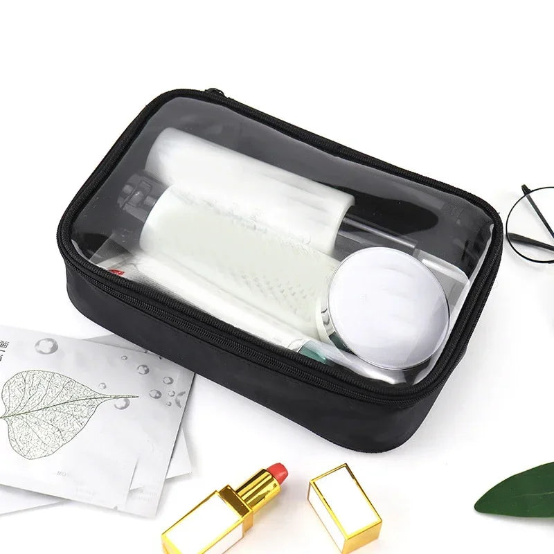 Waterproof Transparent PVC Cosmetic Bag Women Make Up Case Travel Zipper Makeup Beauty Wash Organizer Toiletry Storage Kit Bags