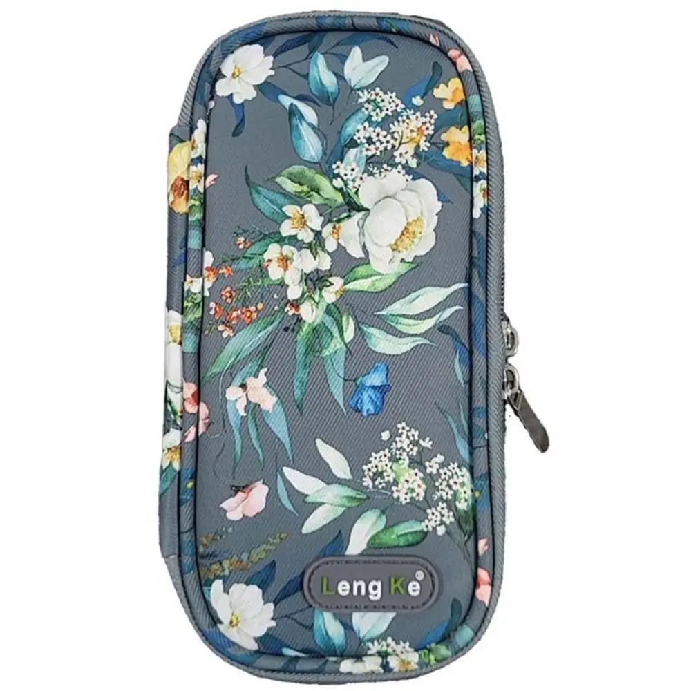 Portable Oxford Cloth Insulin Cooling Bag Floral Pattern Waterproof Insulin Cooler Pen Bag Glaciated Cold Storage Bag