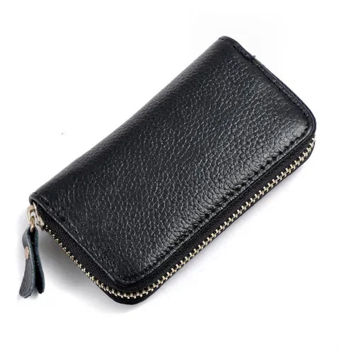 Fashion Vintage Genuine Leather Wallet Men Women Multifunction Zipper Key Case Bag Key Holder Housekeeper Keys Organizer