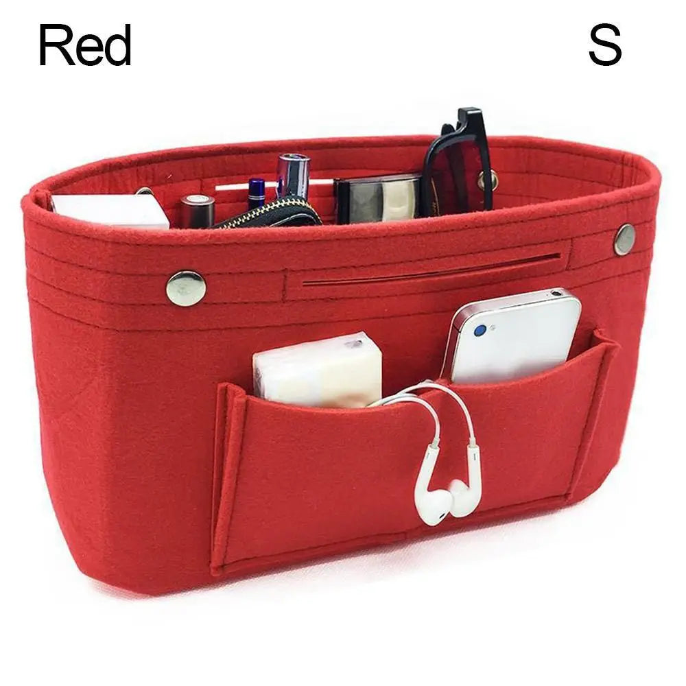 Portable Felt Cloth Insert Bag Women Organizer Handbag Travel Bag Insert Liner Purse Organizer Pouch Bag Accessories