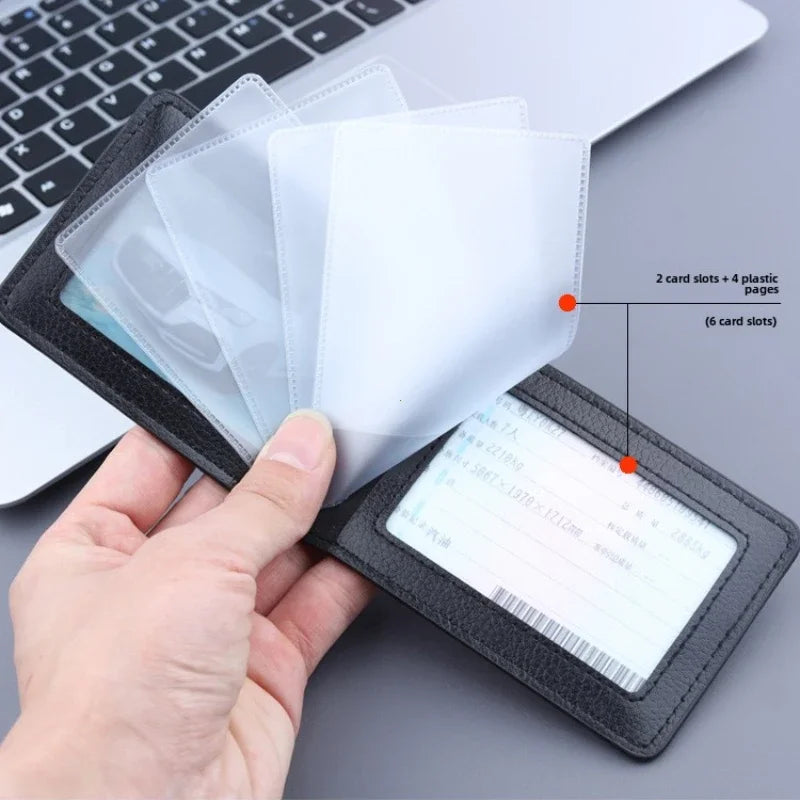 2/4/6/8card slots Pu Leather Driver License Holder On Cover For Car Driving Documents Business Id Pass Certificate Folder Wallet