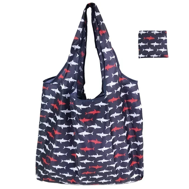 Floral Foldable Reusable Shopping Tote Bag